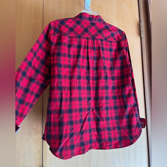 Talbots Red Blue Plaid Button Up Shirt, Women’s Size Small - Picture 7 of 7